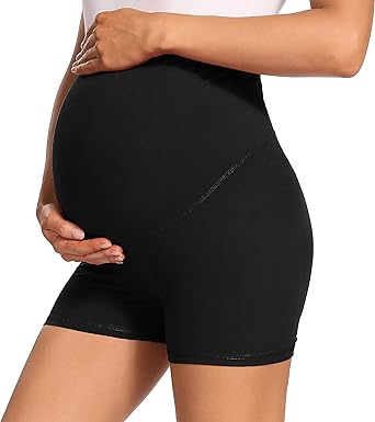 Foucome Women S Maternity Yoga Short Over Bump Workout Running Athletic Pants At Amazon Women S Clothing Store
