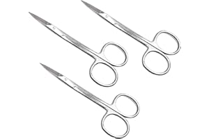 Cynamed Iris Micro Dissecting Precision Lab Scissors, Fine Point Straight - Perfect for Doctors, Nurses, EMS, Students, Education & Training and More (Pack of 3)