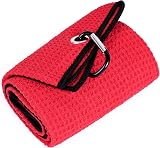 Mile High Life Golf Towel Tri-fold Microfiber with Carabiner Clip