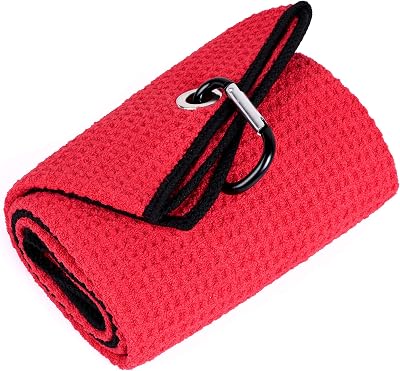Mile High Life Golf Towel Tri-fold Microfiber with Carabiner Clip