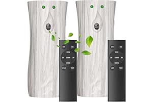 BINEDHEI 2-Pack Automatic Air Freshener Spray Dispenser with Remote Control,Wall Mounted/Free Standing for Commercial Use,Multiple Time Scent/Mist Release Settings for Room/Restroom (BHW, Standard)