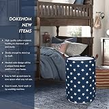 DOKEHOM 20-Inch Freestanding Collapsible Laundry Basket with Lid Blue Star Large view 2