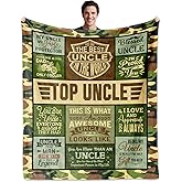 PZLSIEU Uncle Gifts from Niece Nephew, Uncle Gift Blanket 60"x50", Uncles Birthday Gifts, Best Uncles Gift Ideas for Fathers Day Christmas Wedding, Uncle's Present, to My Uncle's Throw Blanket