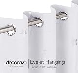 Deconovo Stars Foil Printed Thermal Blackout Curtains Eyelet 2 Panels 46x72 in view 4