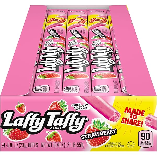Wonka Laffy Taffy Watermelon 1.5oz X 24 Units, 1.02-Kilogram