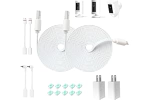 JJMASEE 10FT Power Adapter and Cable for Ring Camera, Ring Stick Up Cam Battery, Ring Spotlight Cam Battery/Pro/Plus, Blink Outdoor 4(4th Gen), EufyCam 3C, Power Cord with Charger for Security Camera, 2 Pack