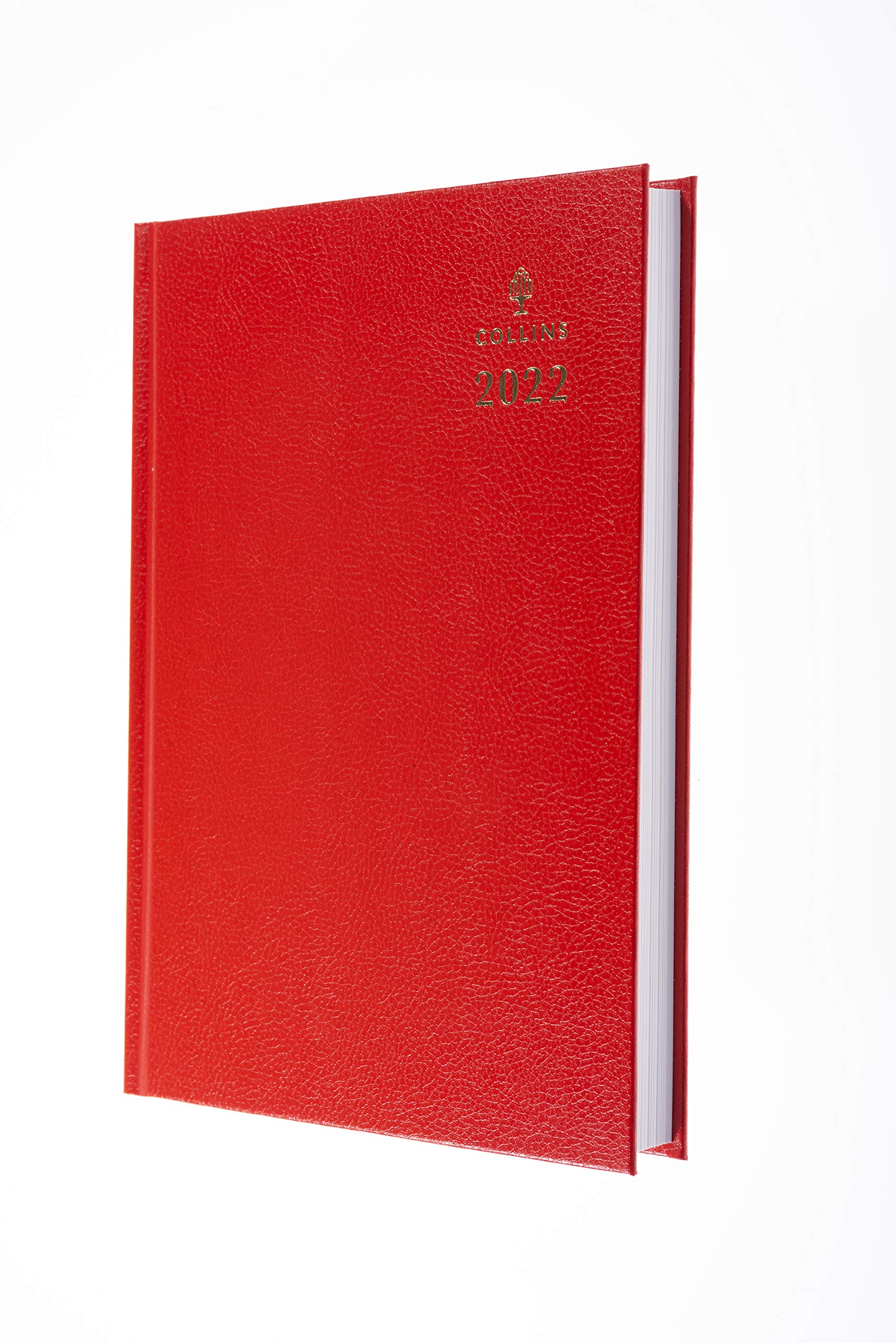Collins Desk A5 Day to a Page 2022 Diary - Red