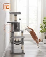Feandrea Cat Tree Tower 143 cm Multi Level Plush Condo with 4 Scratching Posts view 8
