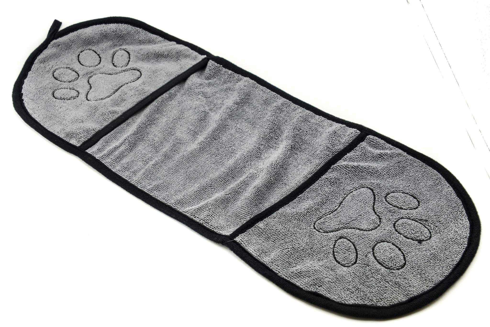 PROtastic Dog bath towel Grey - Microfiber, machine washable quick drying pet towel