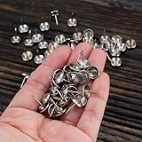 LJAPPLIED 200 Pcs Silver Furniture Tacks Upholstery Nails Push Pins 11x17mm w/ view 5