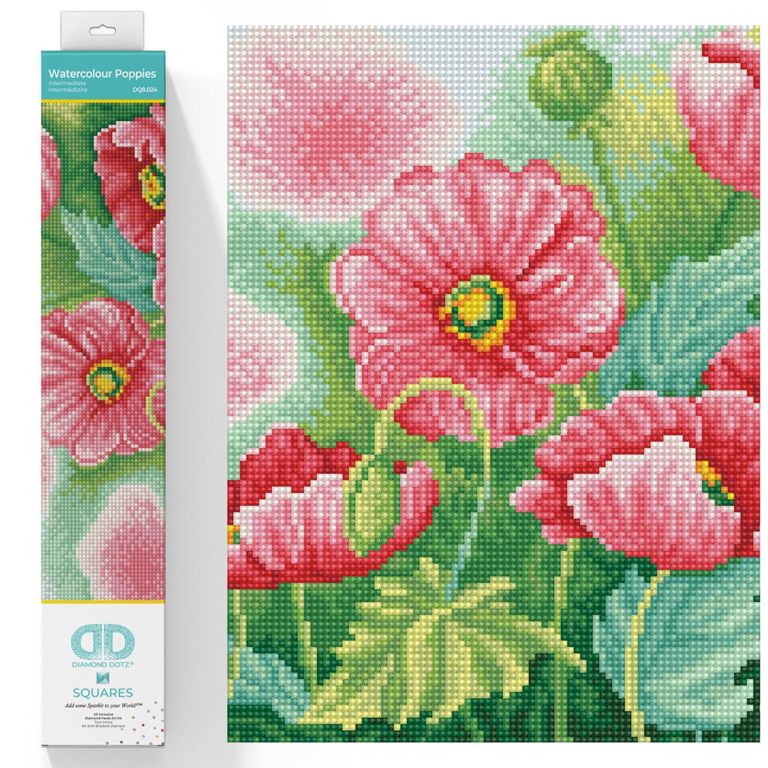 DIAMOND DOTZ Squares DQ8 Intermediate Kit Colourful