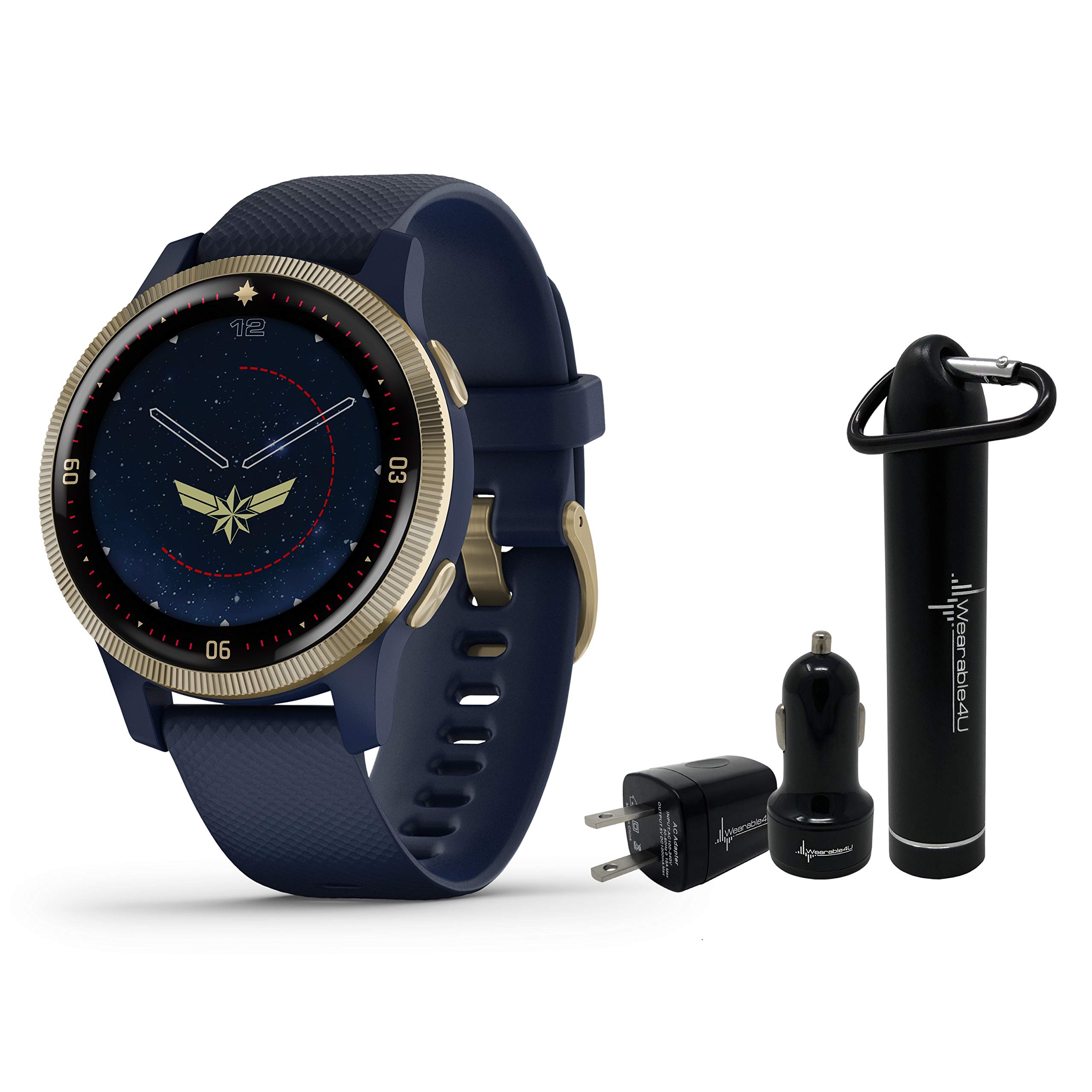 Garmin Legacy Hero Series Special Edition Smartwatch with Included Wearable4U Power Pack Bundle (Captain Marvel 40mm)