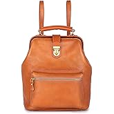 OLD TREND Genuine Leather Backpack Purse for Women Casual Daypack Small Business Casual Fashion Backpack for Women (Chestnut)