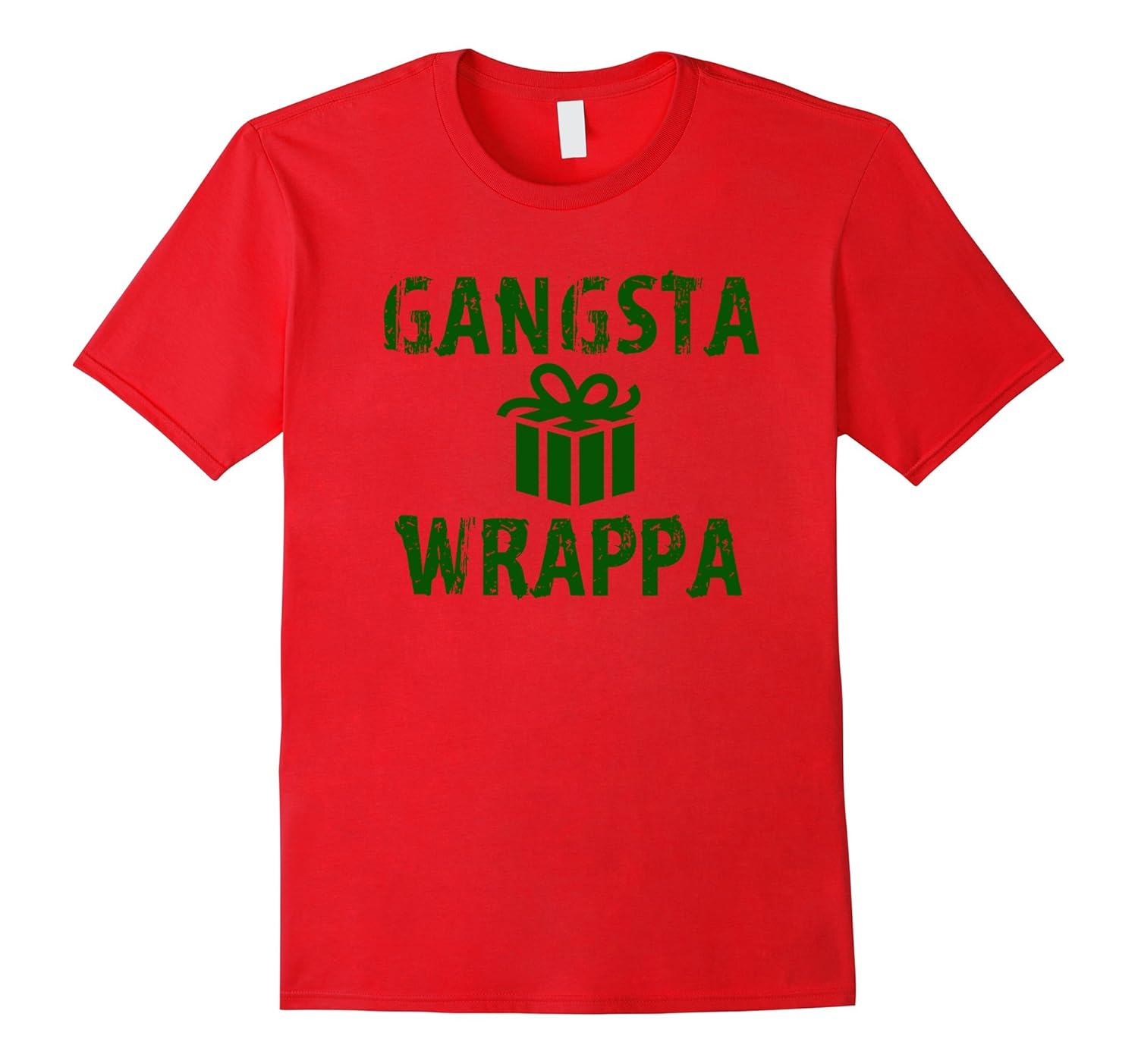 Gangsta Wrappa Christmast Gift Wrapping Paper Bow T-Shirt-ANZ