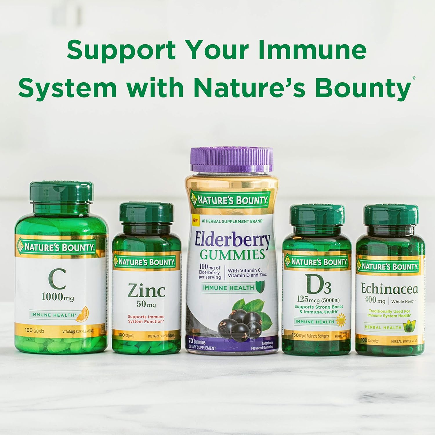 Vitamin C by Nature’s Bounty for immune support. Vitamin C is a leading immune support vitamin, 1000mg, 100 Caplets : Grocery & Gourmet Food