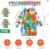 GSrenyu Kids Art Apron Waterproof Long Sleeve with Pocket Green 2 Pcs view 2