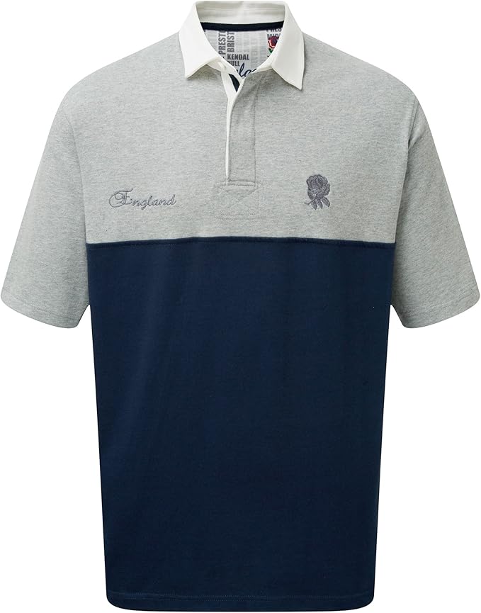 Cotton Traders Mens Short Sleeve Classic Rugby Shirt England 5XL Navy