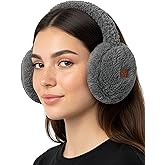 Funky Junque Women’s Winter Earmuffs - Sherpa & Suede