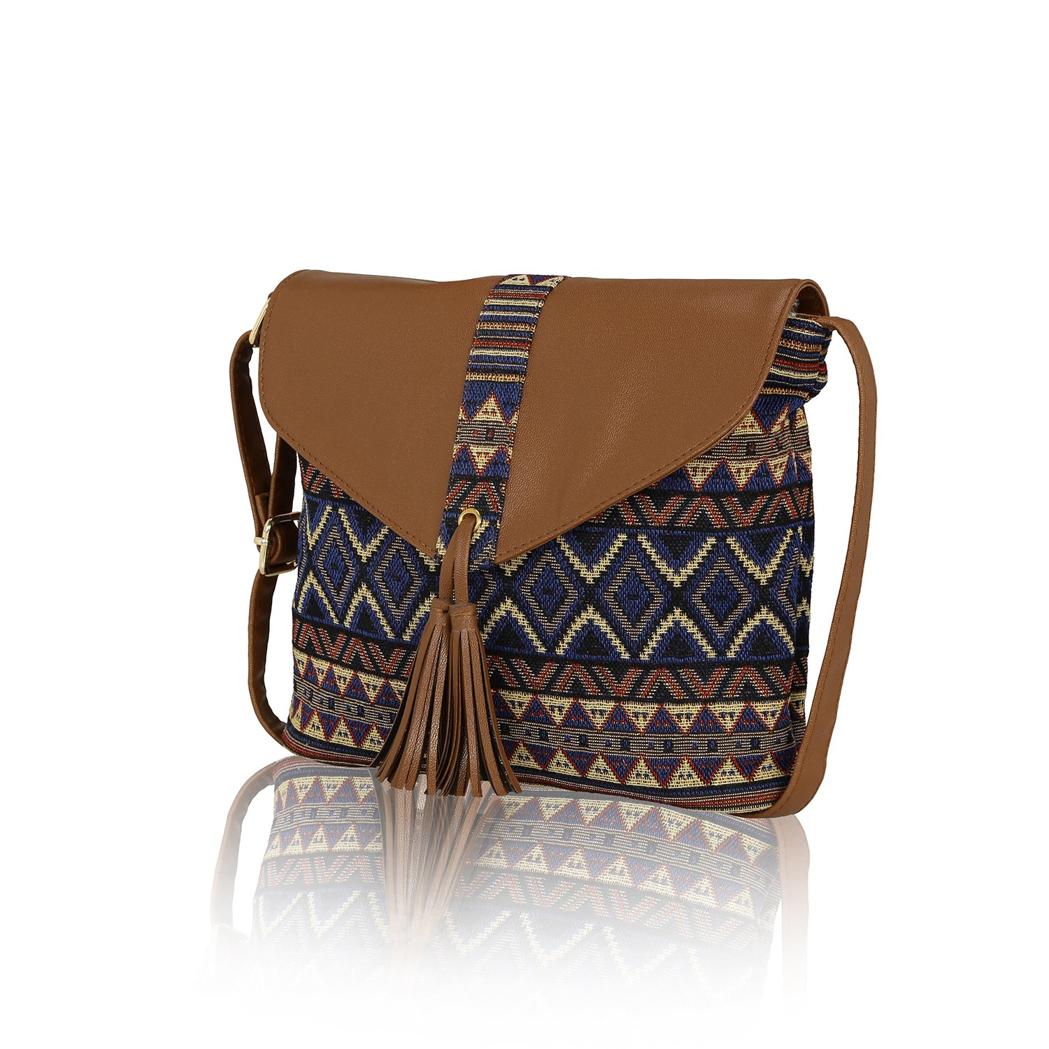 kleio jacquard stylish sling bag for women / girls