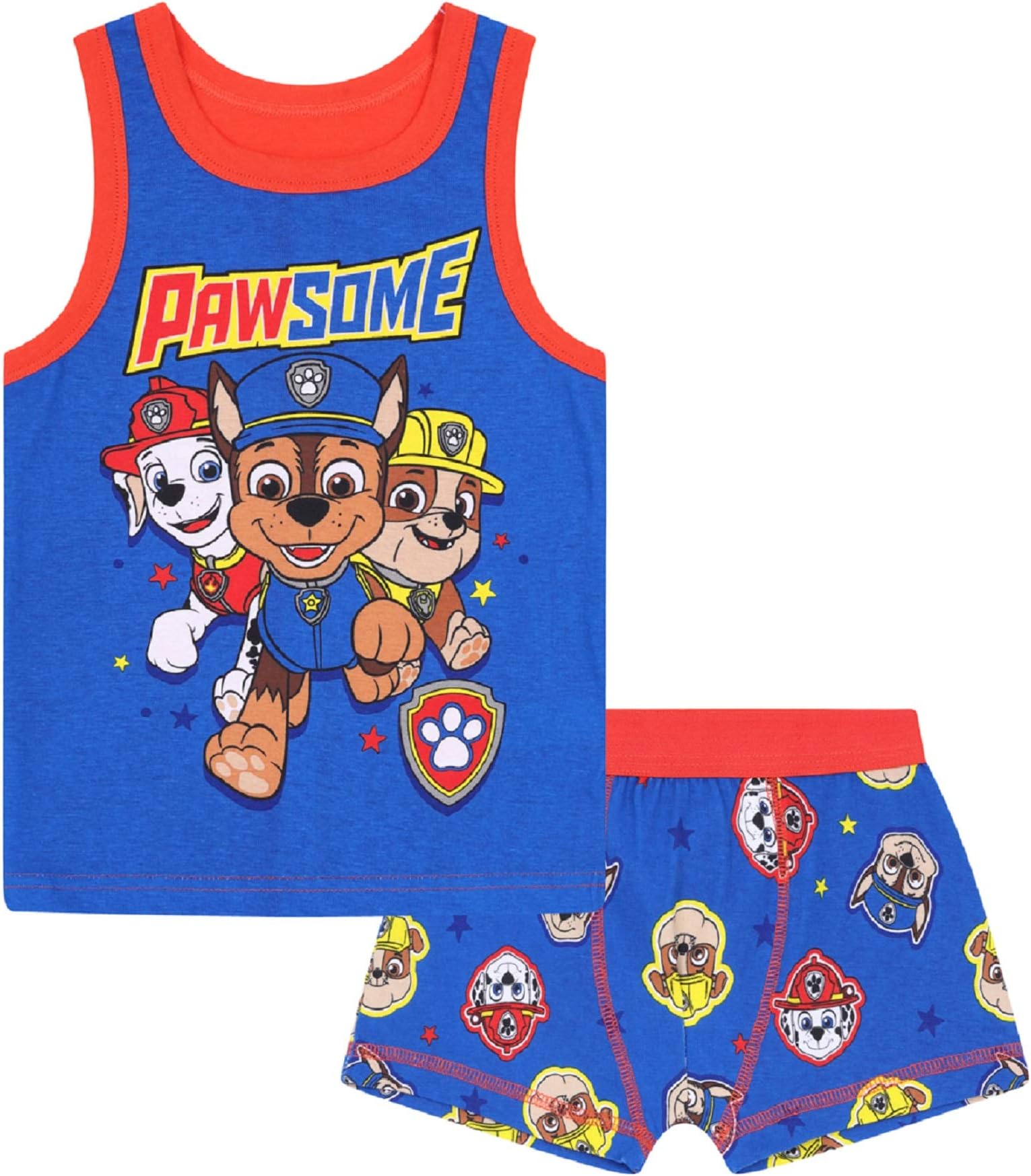 PAW Patrol Official Gift Boys Boxer Shorts & Vest Set