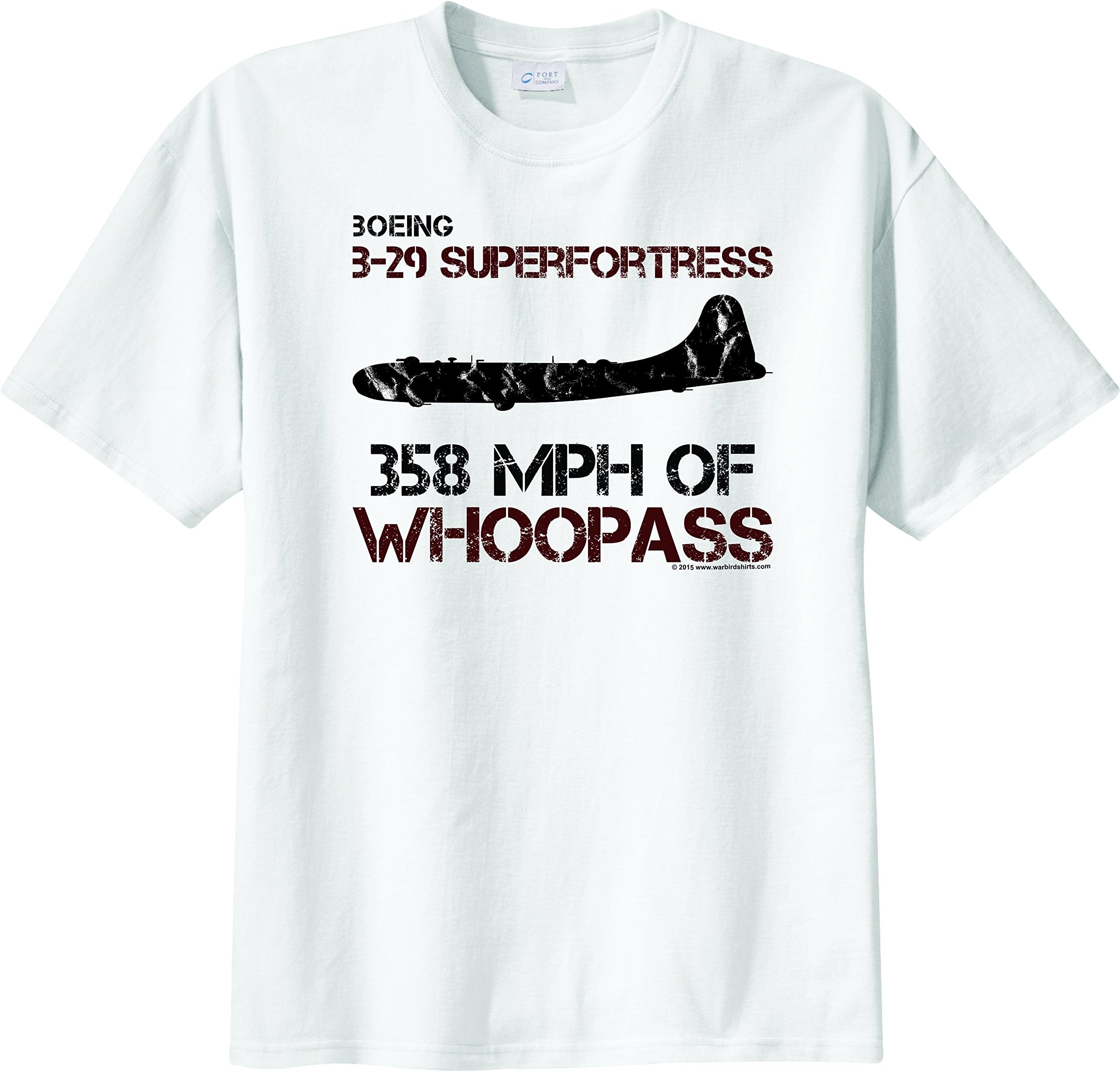 WarbirdShirts Men's Boeing B-29 Super Fortress 358 MPH of Whoopass Short Sleeve T-Shirt