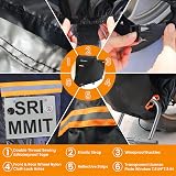 SRIMMIT Motorbike Cover 420D Waterproof XXL 90x37x50 License Window view 4