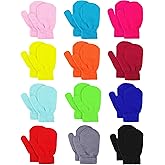 Sumind 12 Pairs Kids Mitten Knitted Toddler Mittens Winter Warm Stretch Gloves Infant Mitten Gloves for Boys Girls (Mixed Colors)