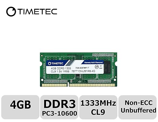 title=Timetec Hynix IC 4GB DDR3 1333MHz PC3-10600 Unbuffered Non-ECC 1.5V CL9 2Rx8