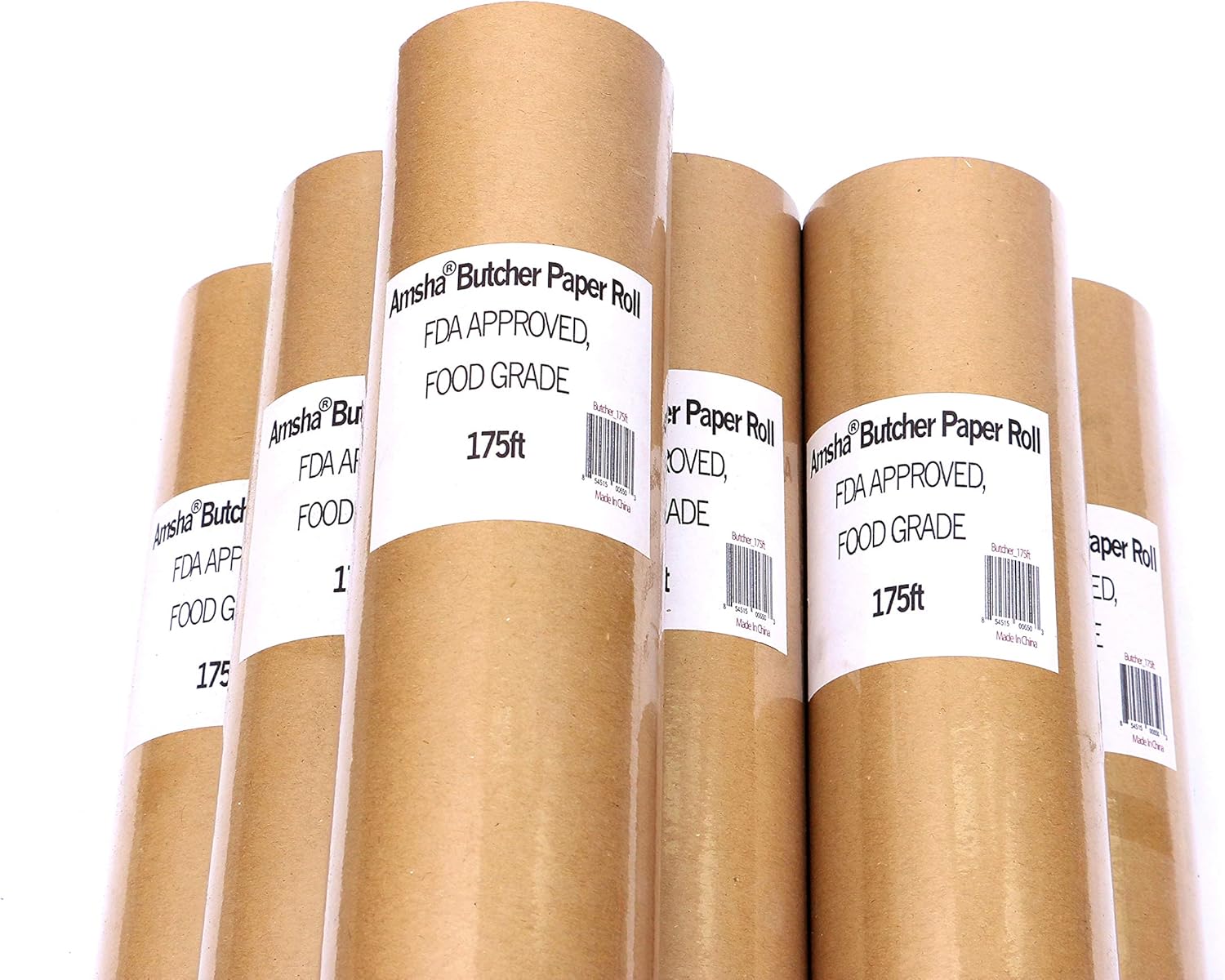 Butcher Paper Roll 18" X 175' (2100'') Food Grade FDA Approved, Unwaxed, Uncoated and Unbleached