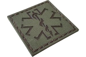 TACTICAL FREAKY IR OD Green EMS Skull Medic 2x2 Infrared Olive Drab Tactical Morale Fastener Patch