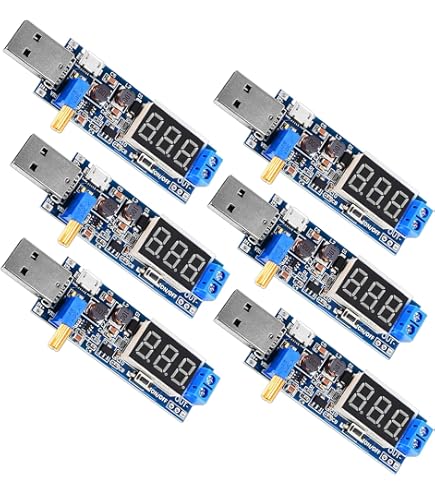 Original VOKTTA DC-DC 5V To 1V 9V 12V 24V LED Digital Display USB Charger Module Adjustable Buck Boost Power Supply Voltage Regulator Module I1929104333