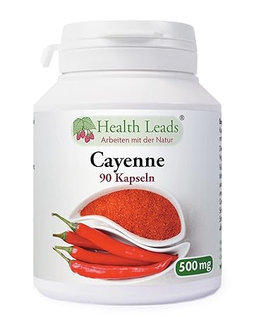 Cayenne 500mg x 90 kapseln (100% ohne Zusatzstoffe)