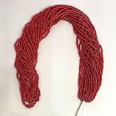 Czech 11/0 Glass Seed Beads, Silver Lined - 12 String Hanks, Multi Colors (Red)