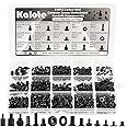 510PCS Computer Screws Assortment Kit, Carbon Steel Black Zinc Plated Motherboard Standoffs Screws PC Screws for HDD, SSD Har