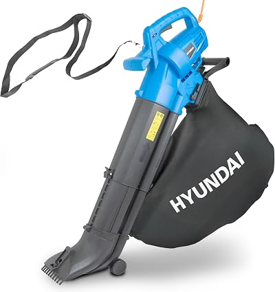 HYUNDAI 3000W Leaf Blower Vacuum Mulcher 45L Bag 12m Cable Blue