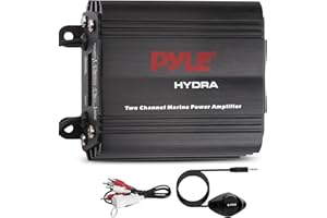 Pyle PLMRMP1B 2 Channel 400 Watt Waterproof Micro Marine Amplifier