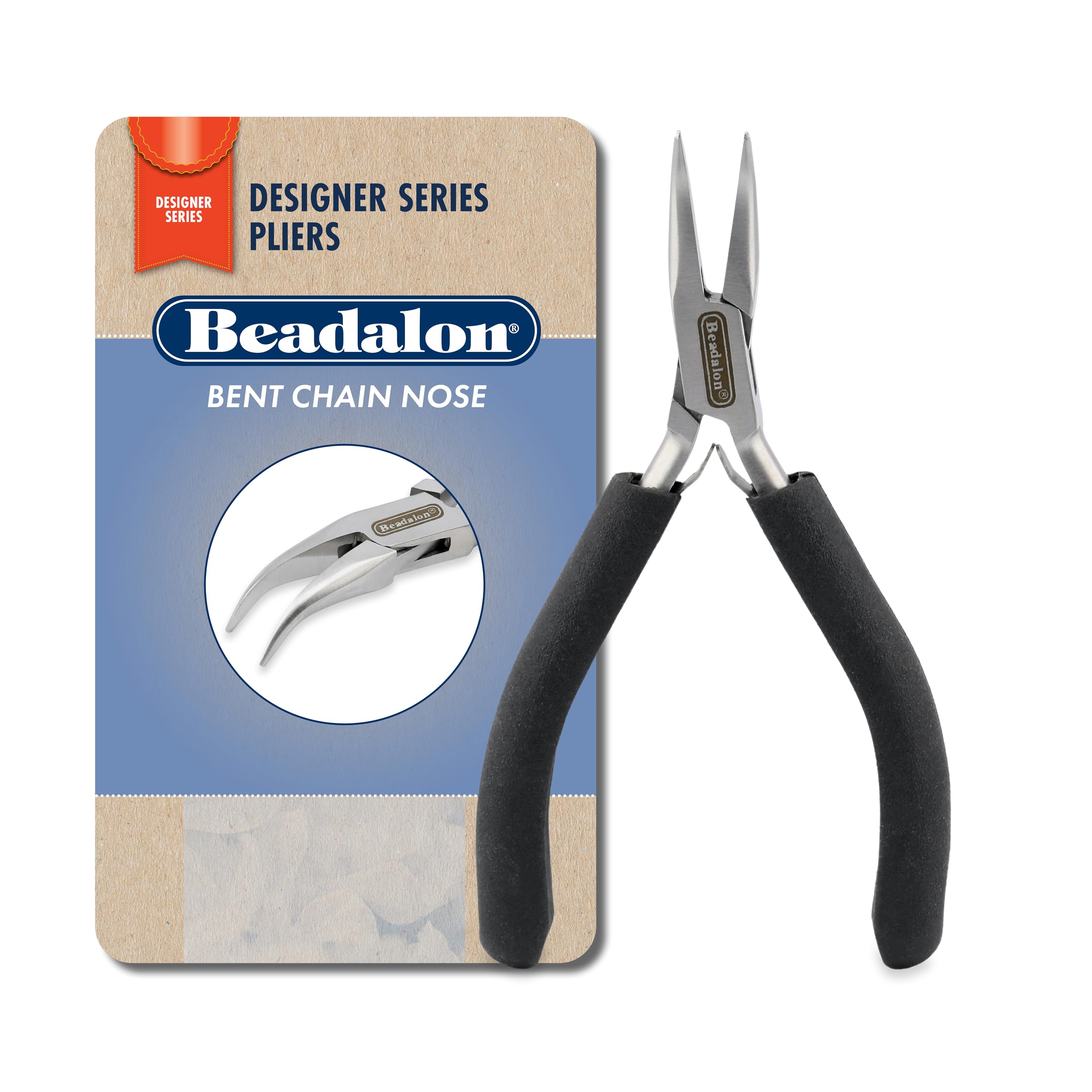 Beadalon Stainless Steel Bent Chain Nose Pliers