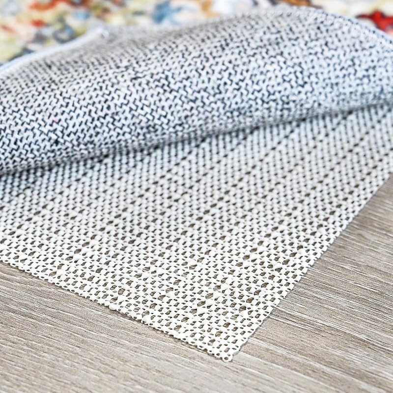 EGOFINE Non Slip Rug Underlay 150x210cm Beige Anti Skid Pad for Wood Floors