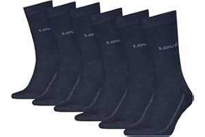 Levi's mens 6-pack Crew Socks, Lightweight, Arch Support & Mesh VentilationSocks