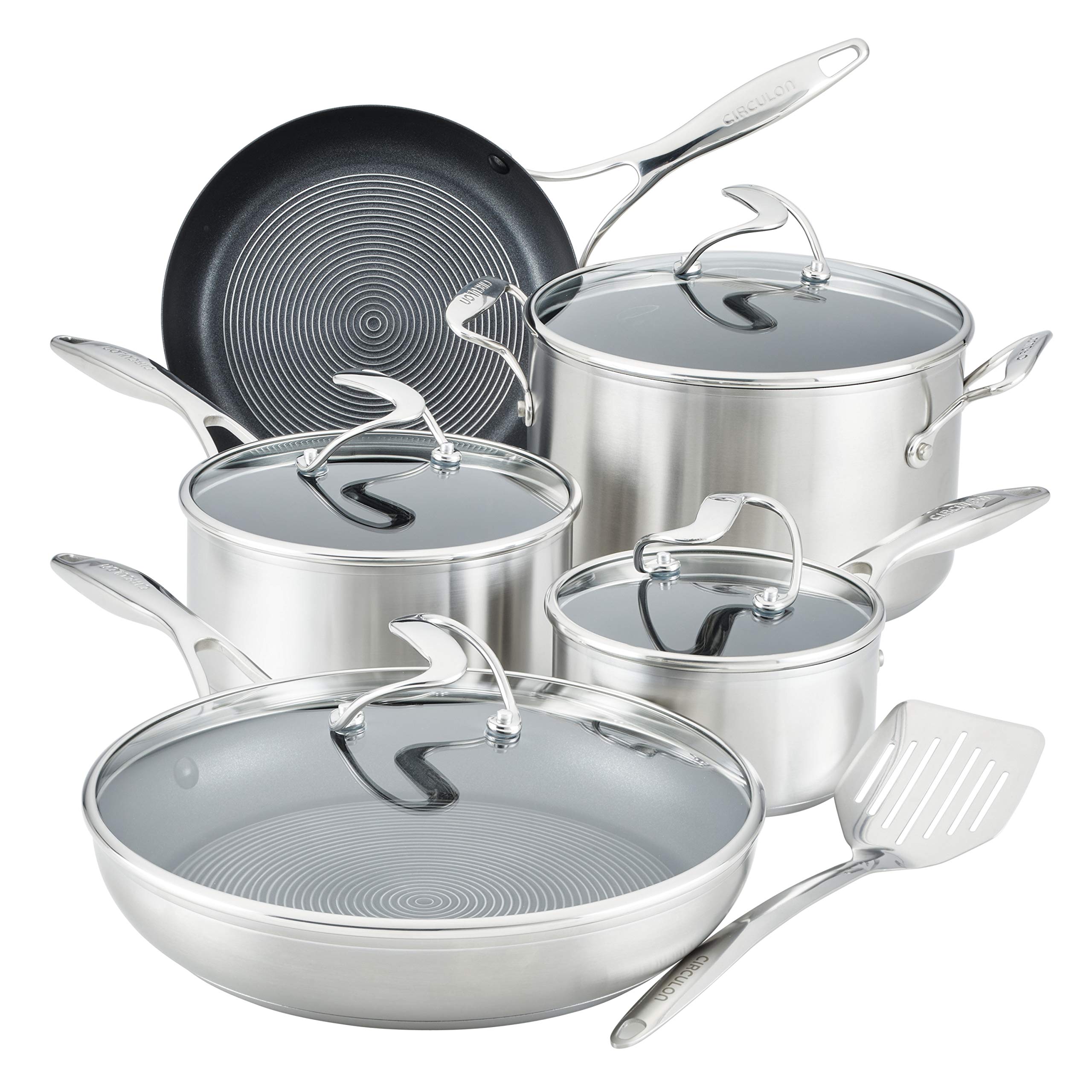 Mua Stainless Steel Cookware Pots and Pans Set with SteelShield Hybrid ...