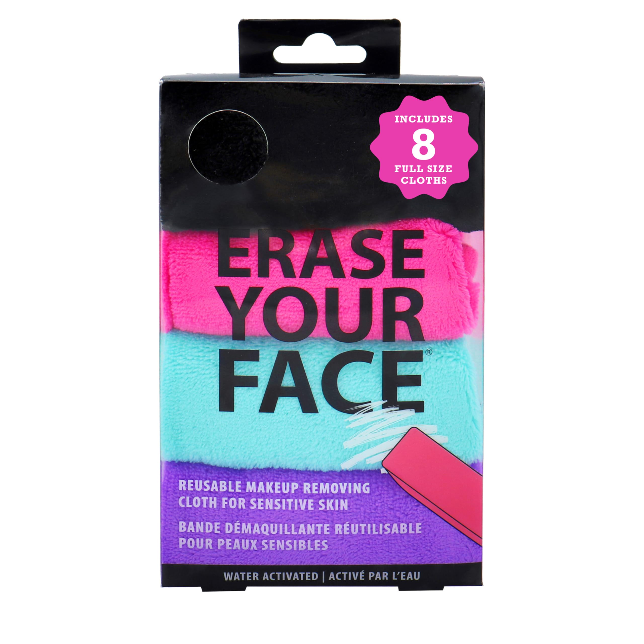 ERASE YOUR FACE ERASE YOUR FACE Make Up Removing Cloths, black, blue, pink, purple