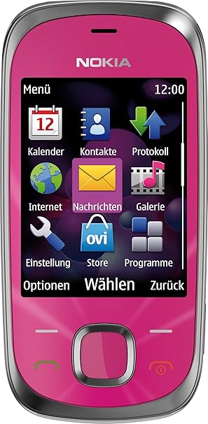 Nokia 7230 Handy (3.2 MP, Musikplayer, Bluetooth, Flugmodus, 2GB Speicherkarte, Slider) Hot Pink