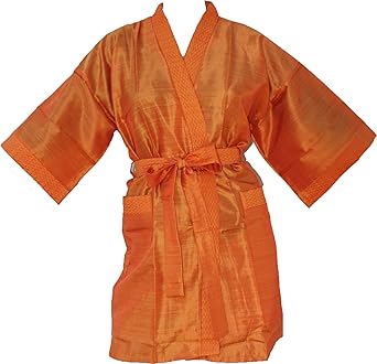 orange kimono dress