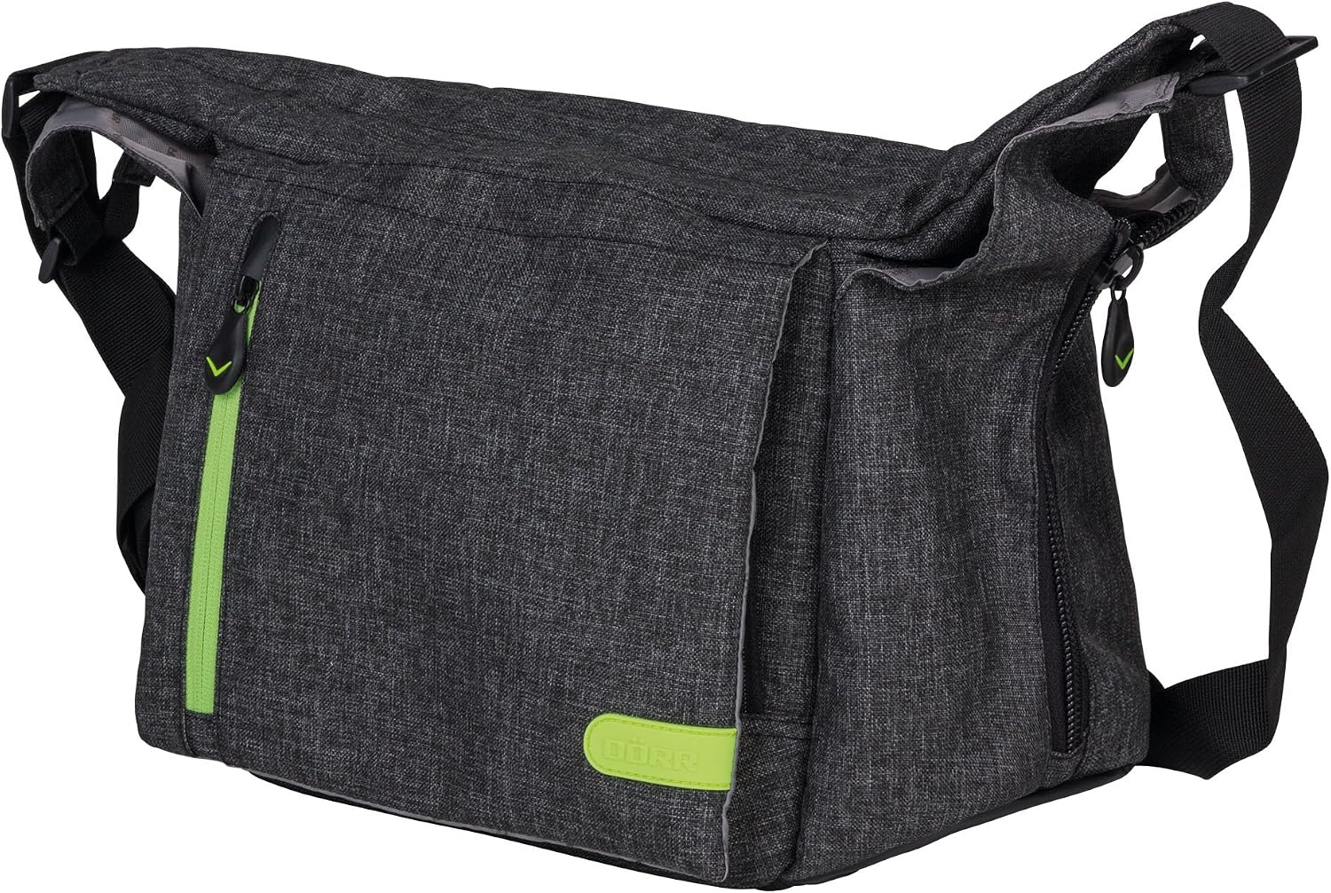 Dorr Small City Pro Messenger Photo Bag - Grey/Lime - Image 3
