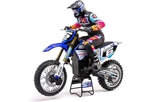 Losi RC Motorcycle Promoto-MX 1/4 Motorcycle Ready-to-Run Battery and Charger Not Included ClubMX LOS06000T2 Blue