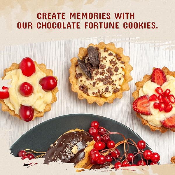 52USA FORTUNE COOKIES, APPROX 50 PCS, CHOCOLATE FORTUNE COOKIES, BULK FORTUNE COOKIES INDIVIDUALLY WRAPPED, FRESH COOKIES, CHINESE FORTUNE COOKIES