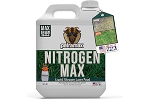 PetraTools Liquid Nitrogen Fertilizer 28-0-0, High Spray for All Grass Types, NPK Concentrate for Max Green Grass, Lawns & Pl