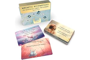 ATTRACTIVIA 52 Magnetic Positive Affirmation Cards for Women | Daily Motivation and Inspiration, For Meditation with Mindful Words | For Manifestation and Mindfulness