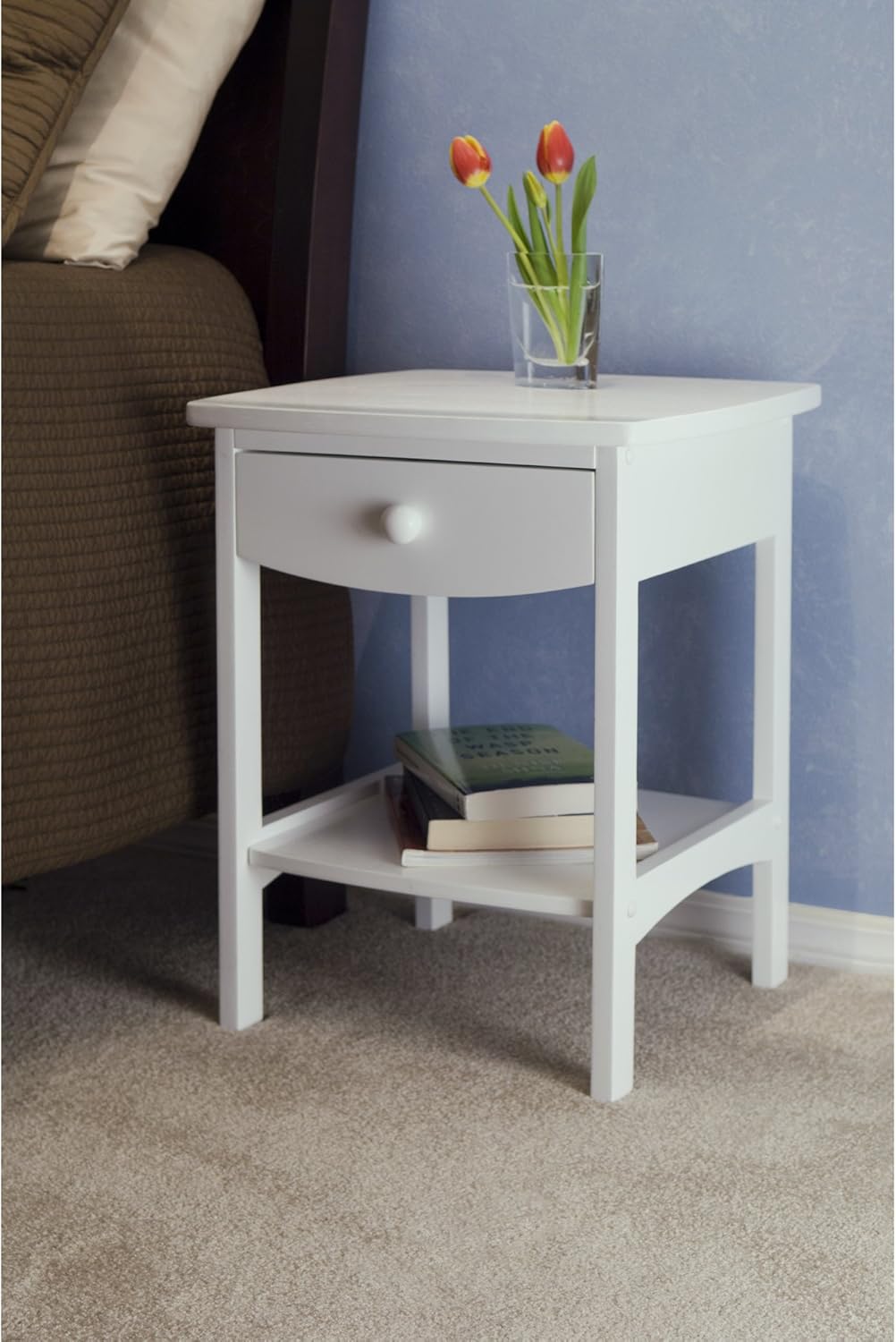 Winsome Wood Claire Accent Table, White: Furniture & Decor