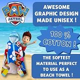Paw Patrol Hooded Towel 100% Cotton Skye Chase Poncho Kids Beach Bath view 5
